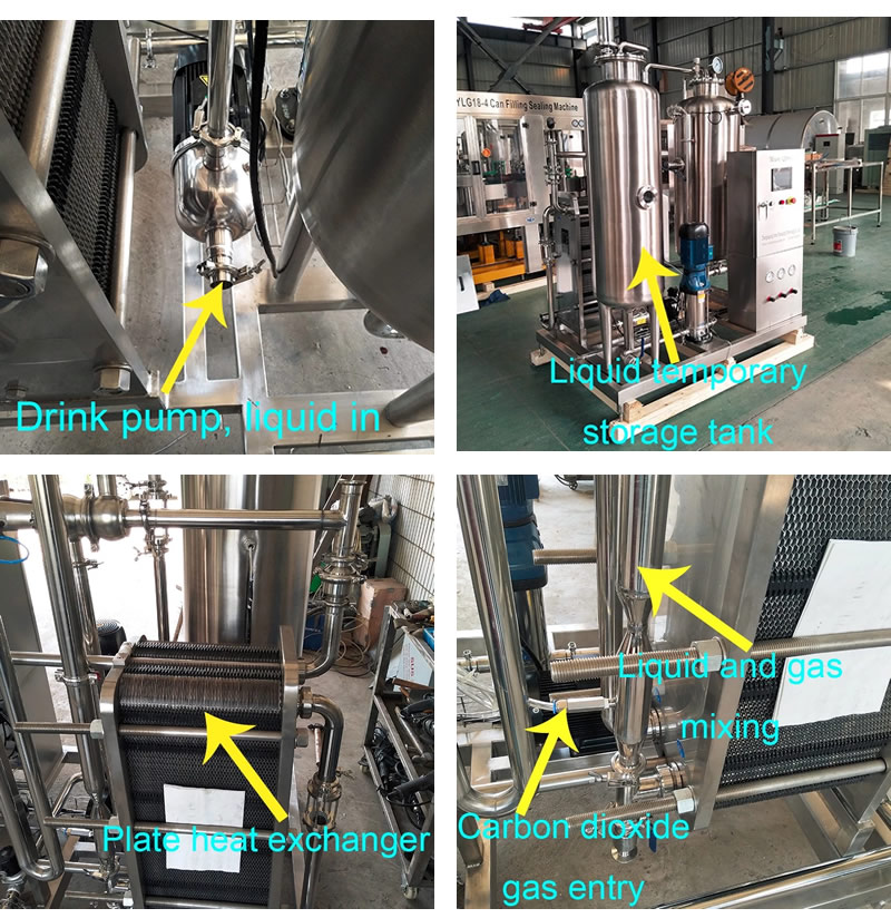 2000L Industrial Small Scale Carbonated Soft Drink co2 Mixing Machine