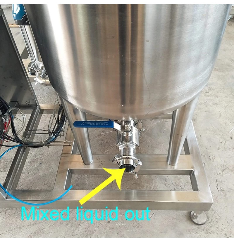 2000L Industrial Small Scale Carbonated Soft Drink co2 Mixing Machine